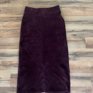 Maroon Midi skirt Bershka
